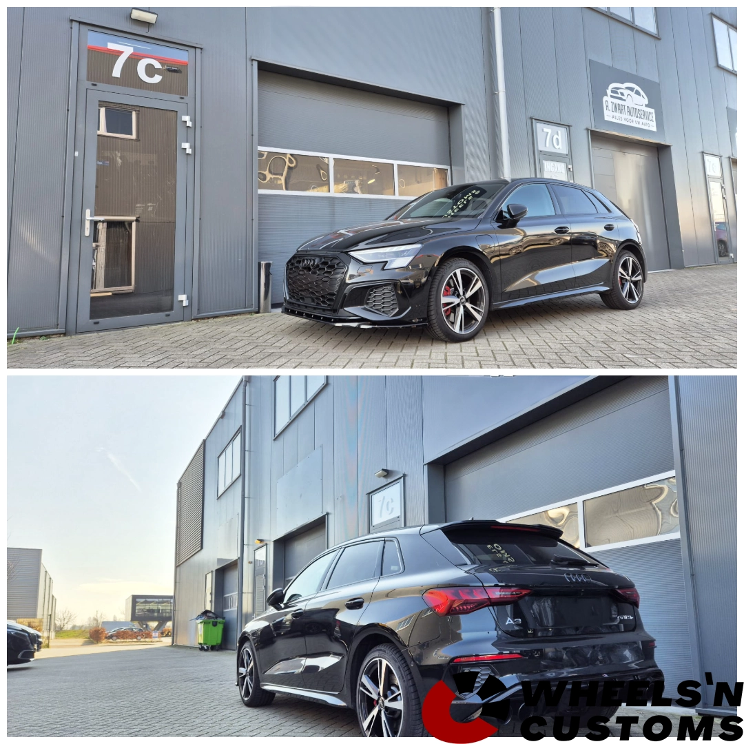 Audi A3 sportback voorzien van Maxton Design bumperlip + diffuser