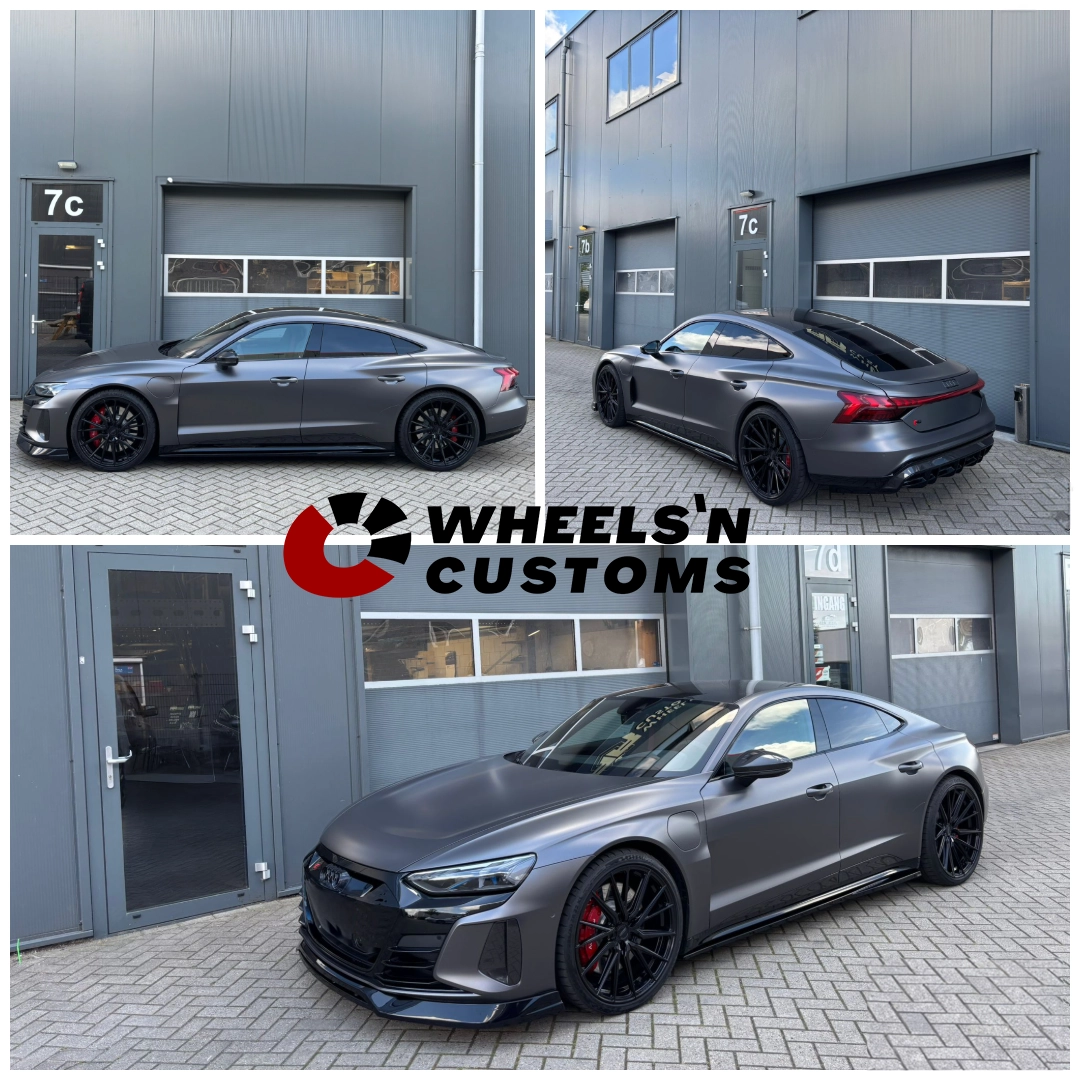 Audi E-Tron GT RS voorzien van Maxton Design onderdelen