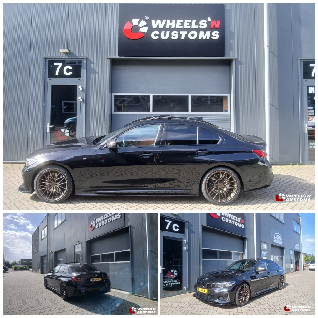 BMW M340I 19 inch JR Wheels JR38 Flat Bronze - 5x112 8.5j ET25 + 9.5J ET40