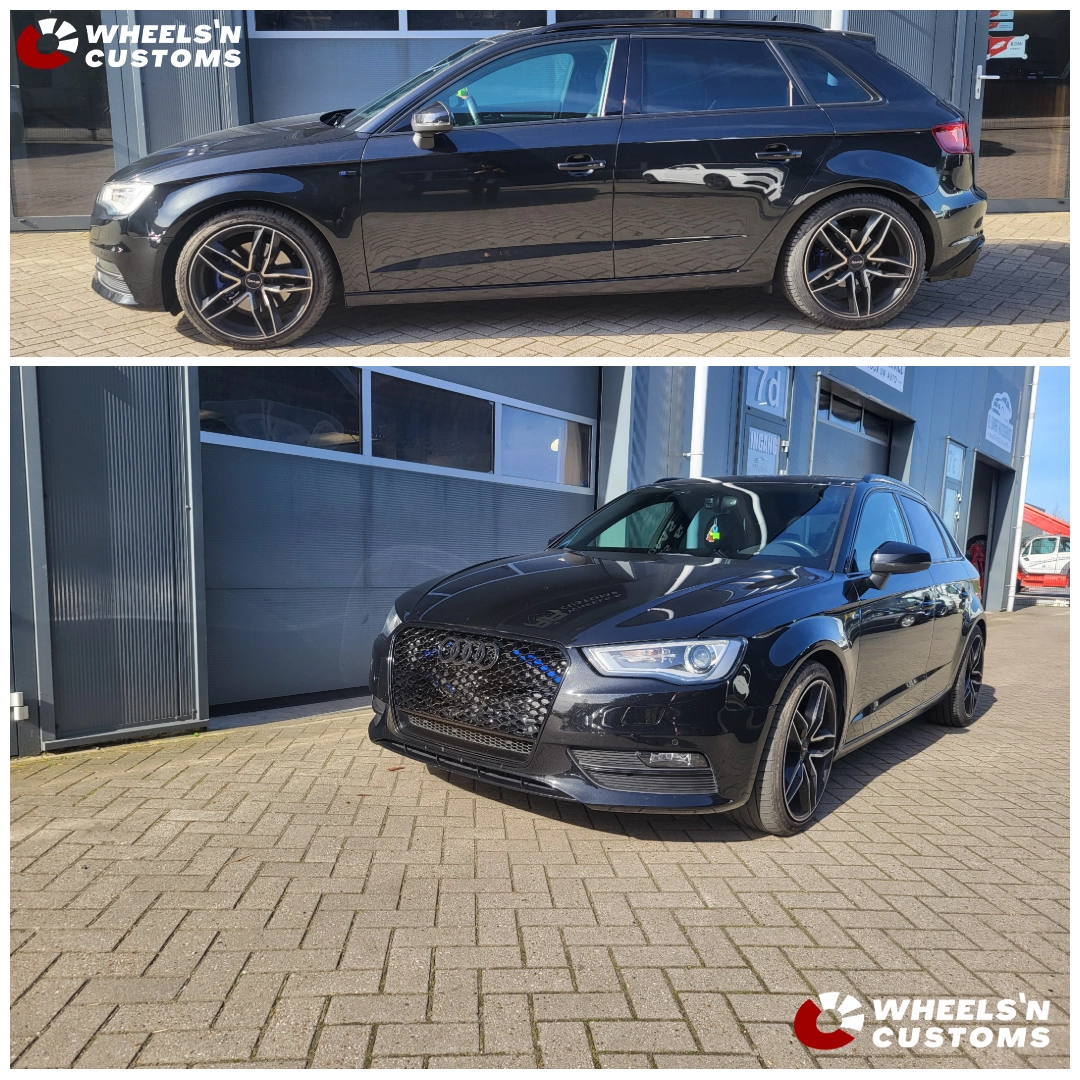 Audi A3 voorzien van Rieger onderdelen