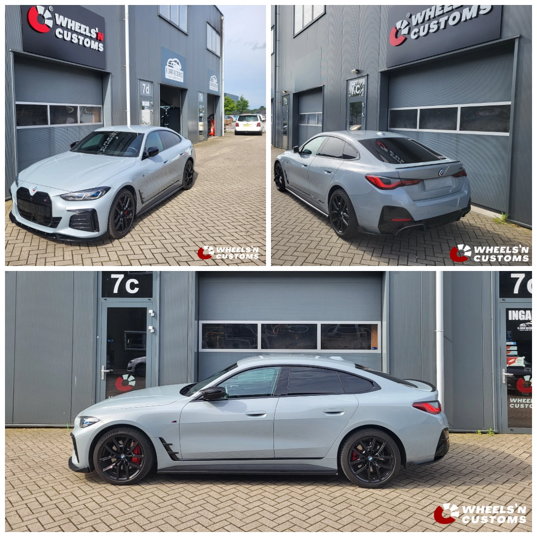BMW 4/i4 voorzien van Maxton Design onderdelen
