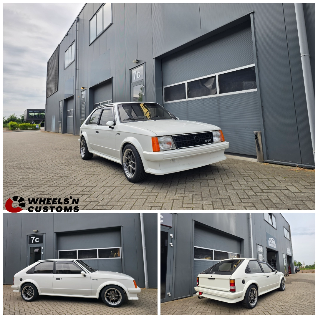 Opel Kadett D - 15 inch JF Luxury D193 Hyper Black Machined Lip - 7J ET35
