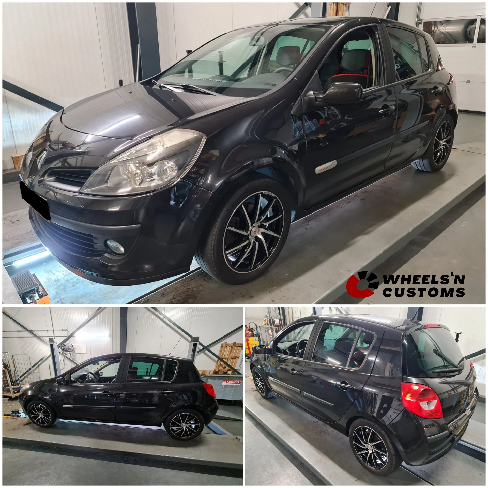 Renault Clio - 16 inch JF Luxury L561 - Black Machined Face - 4x100 6.5J ET35