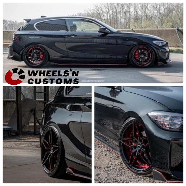 BMW 1 serie F21 - 19 inch Luistone Velgen L2100 - Gloss BLack Red Milling Line - 5x120 8.5J + 9.5J ET35.