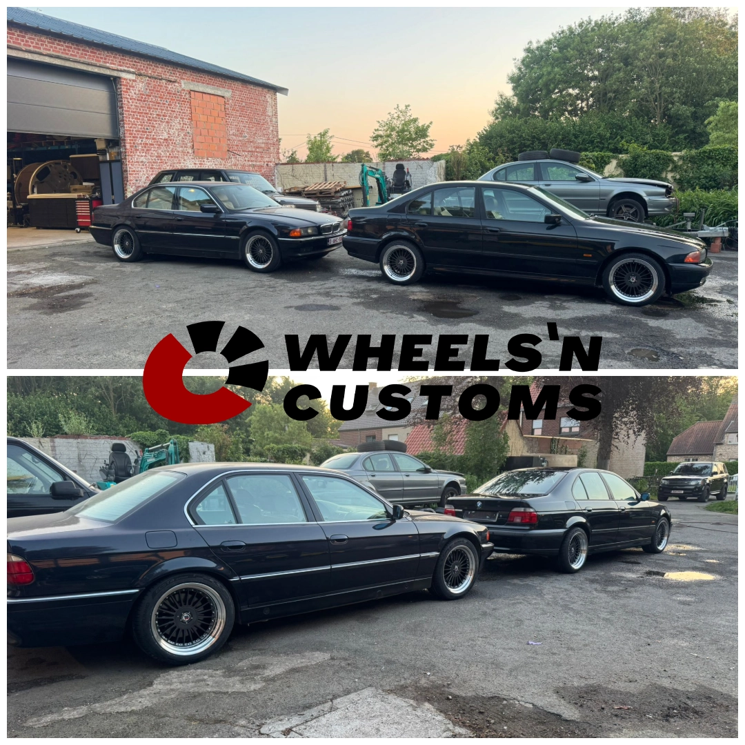 BMW 535i E39 - 18 inch YKW Wheels Y8670 - Carbon Grey Machined Lip - 8.5J ET25 + 10J ET15.