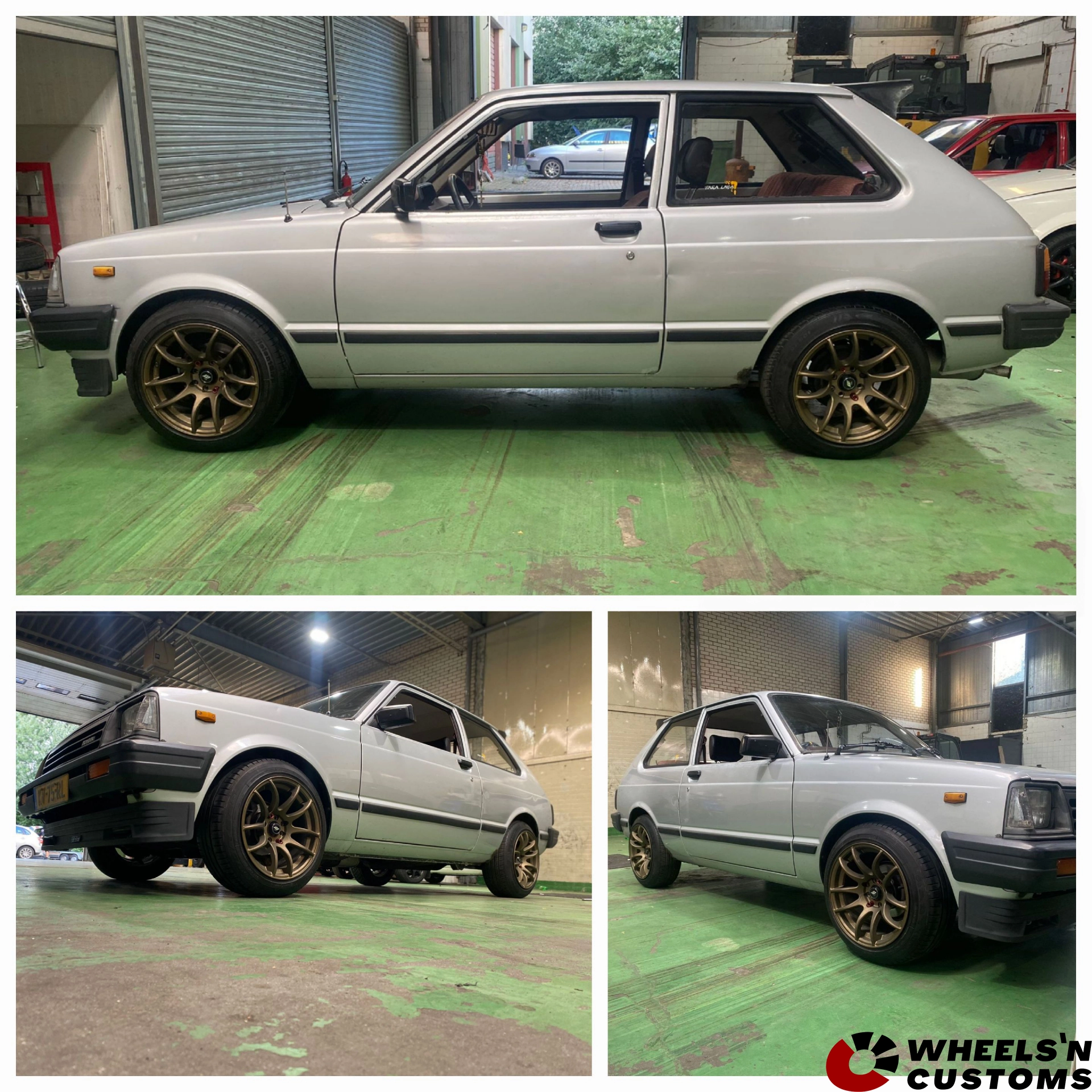 Toyota Starlet 2 P60 - 15 inch JF Luxe Zandbrons concave - 4x114,3 8.25J ET25