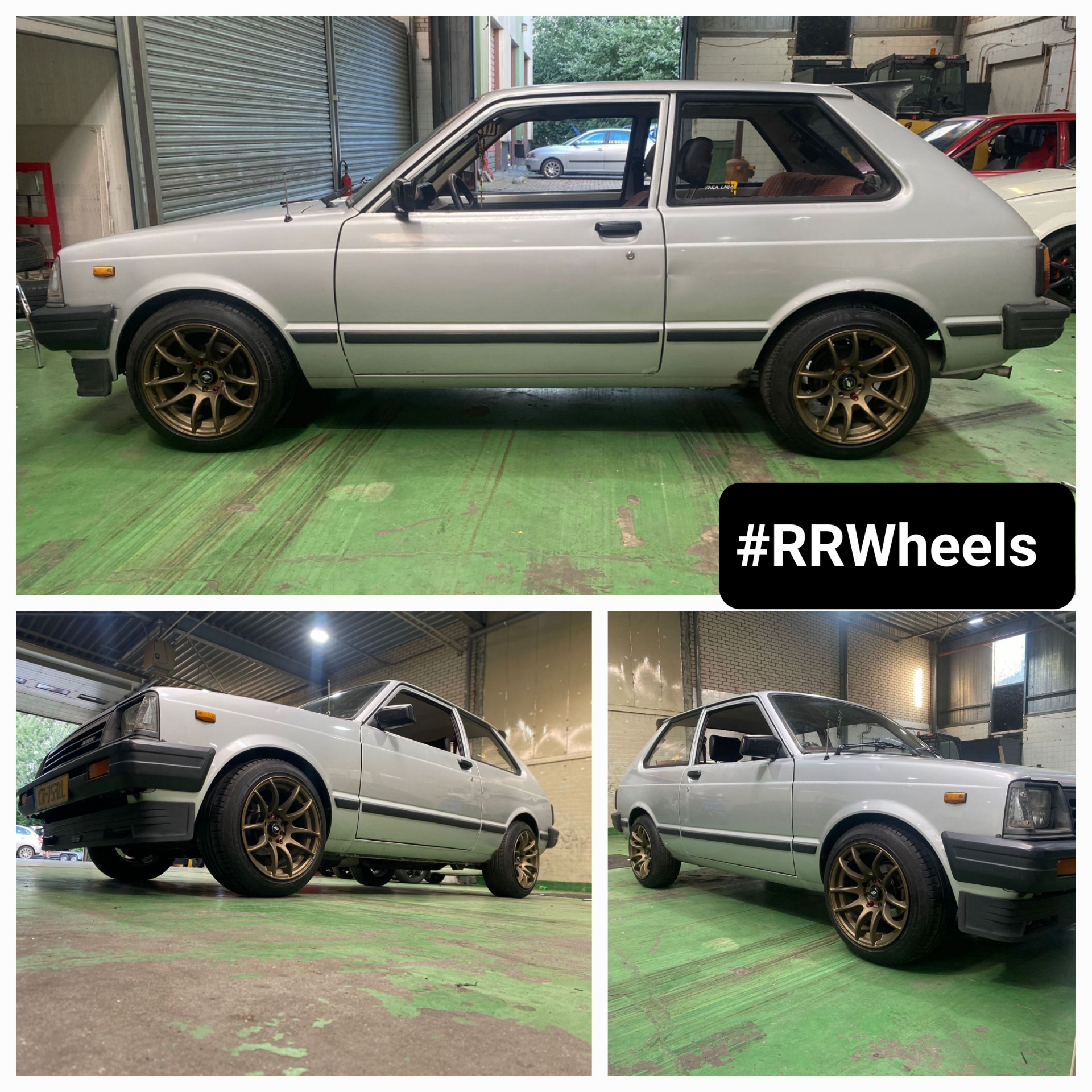 Toyota Starlet 2 P60 - 15 inch JF Luxe Zandbrons concave - 4x114,3 8.25J ET25