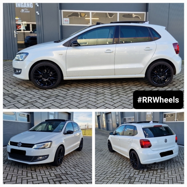 Volkswagen Polo MK5 - 17 inch Japan Racing JR28 Gloss Black - 7J ET35