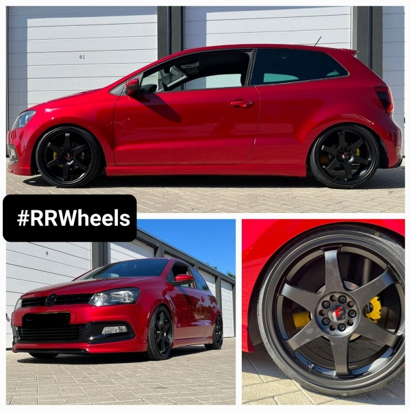 Volkswagen Polo MK5 - 18 inch Japan Racing JR3 Mat Zwart - 8J ET40