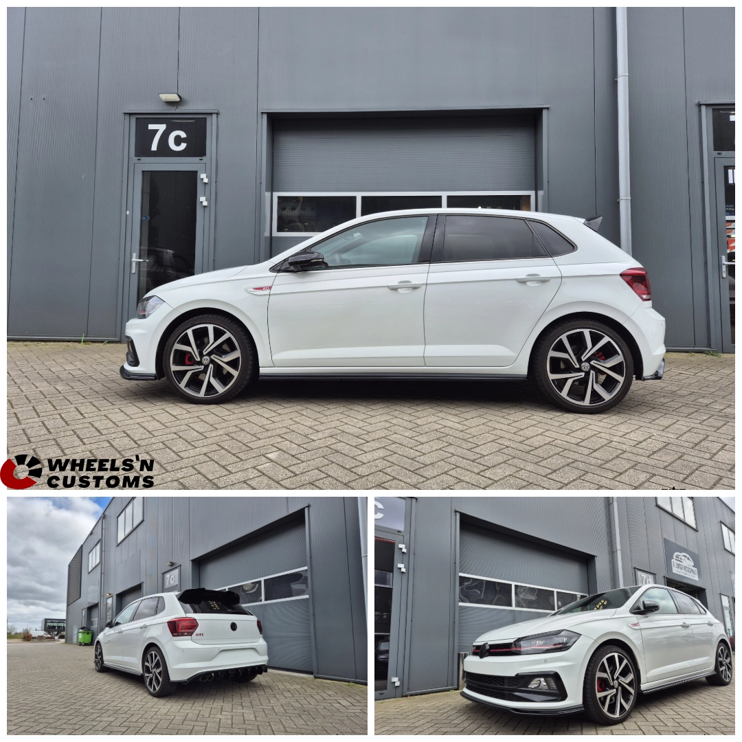 Volkswagen Polo GTI (AW) voorzien van Rieger / Maxton Design onderdelen