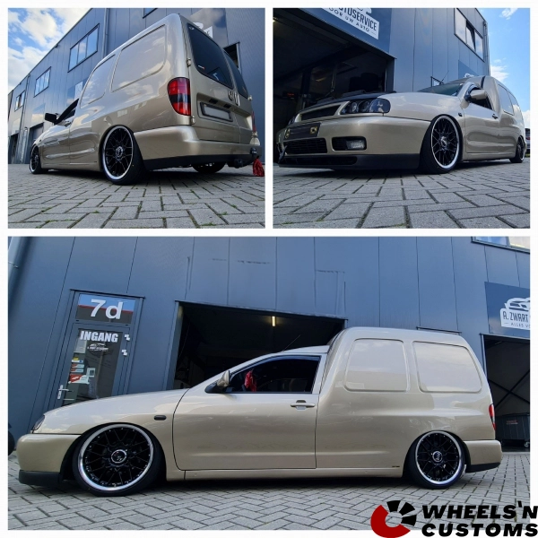 Volkswagen Caddy Mk2 - 17 inch HSR Wheels RYS Club Black Machined Lip - 4x100 7.5J ET35