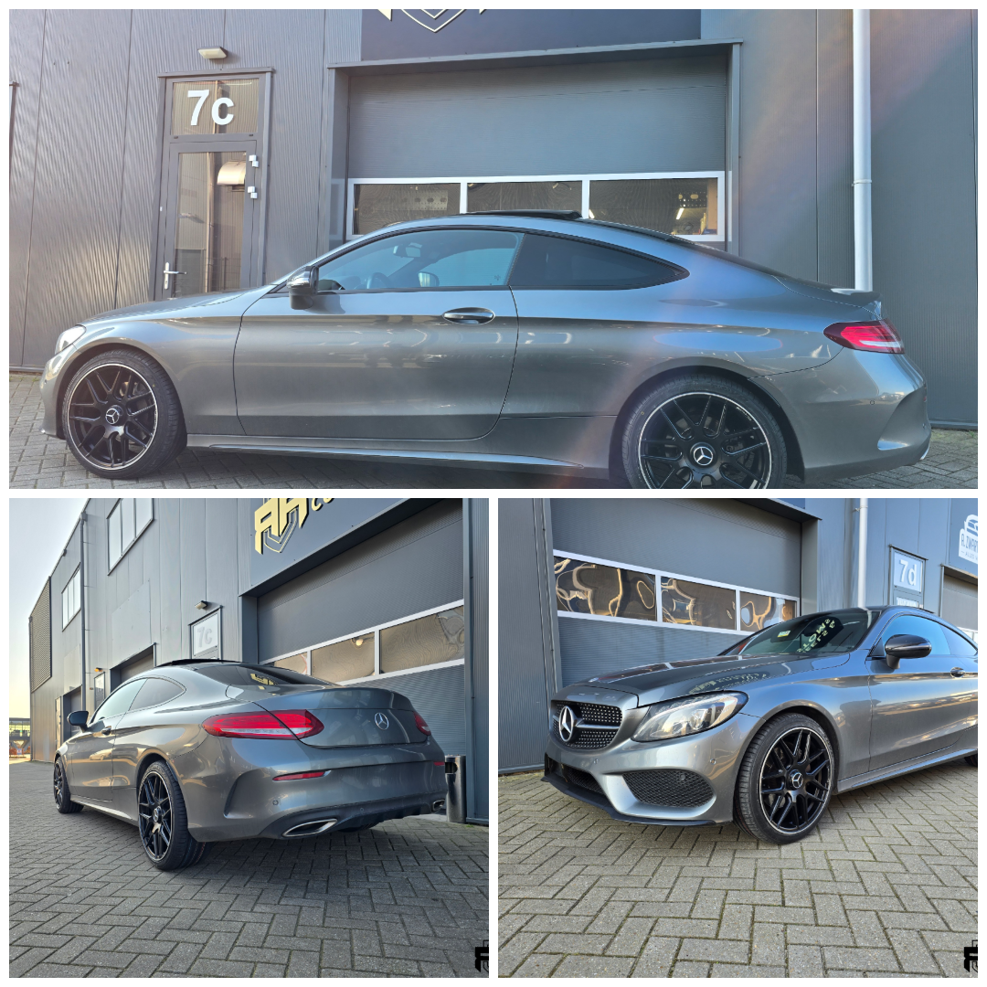  Mercedes C-klasse - 19 inch JF Luxury AMG Design M933 Matt Black Machined Lip - 8.5J ET38 + 9.5J ET43