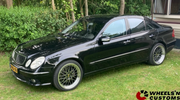 Mercedes W211 E500 - 19 inch JF Luxury A038 Hyper Black Machined Lip - 8.5J ET30 + 9.5J ET35