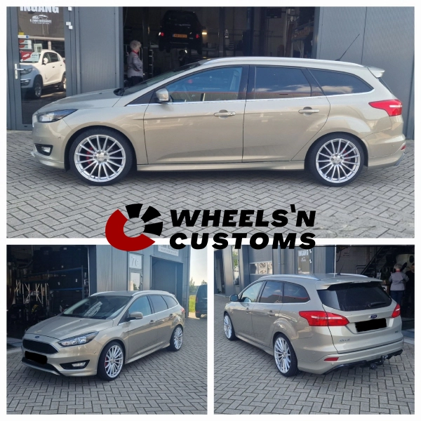  Ford Focus Station - 19 inch Khan ART9 Hyper Silver - 5x108 8.5J ET45 