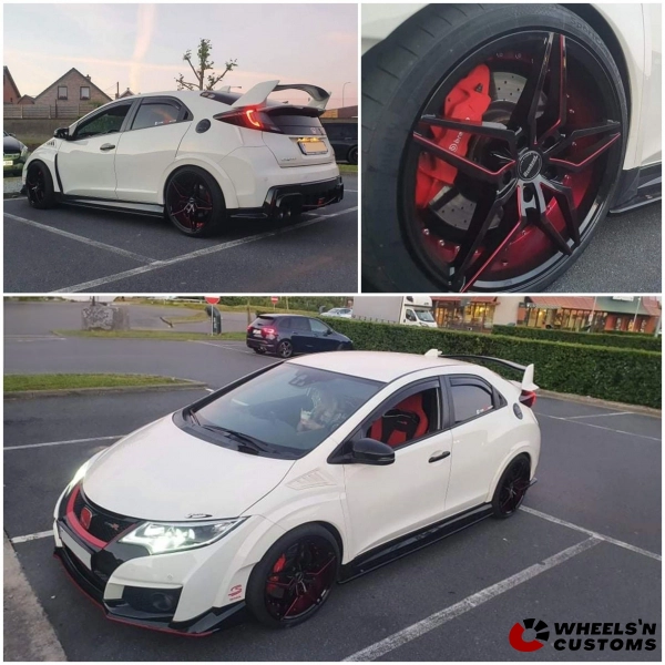 Honda Civic type R - 19 inch Luistone L2100 - Gloss BLack Red Milling Line - 5x120 8.5J / 9.5J ET35