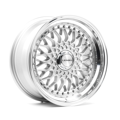 Lenso LENSO BSX Custom PCD 17 inch 8.5J Gloss Silver & Polished Lenso LENSO BSX Custom PCD 17 inch 8.5J Gloss Silver & Polished